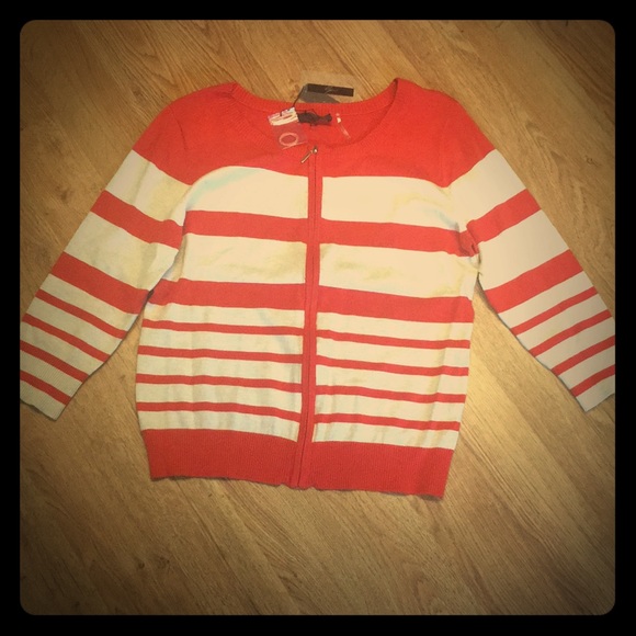Grenadine & Cream Cardigan - Picture 1 of 1